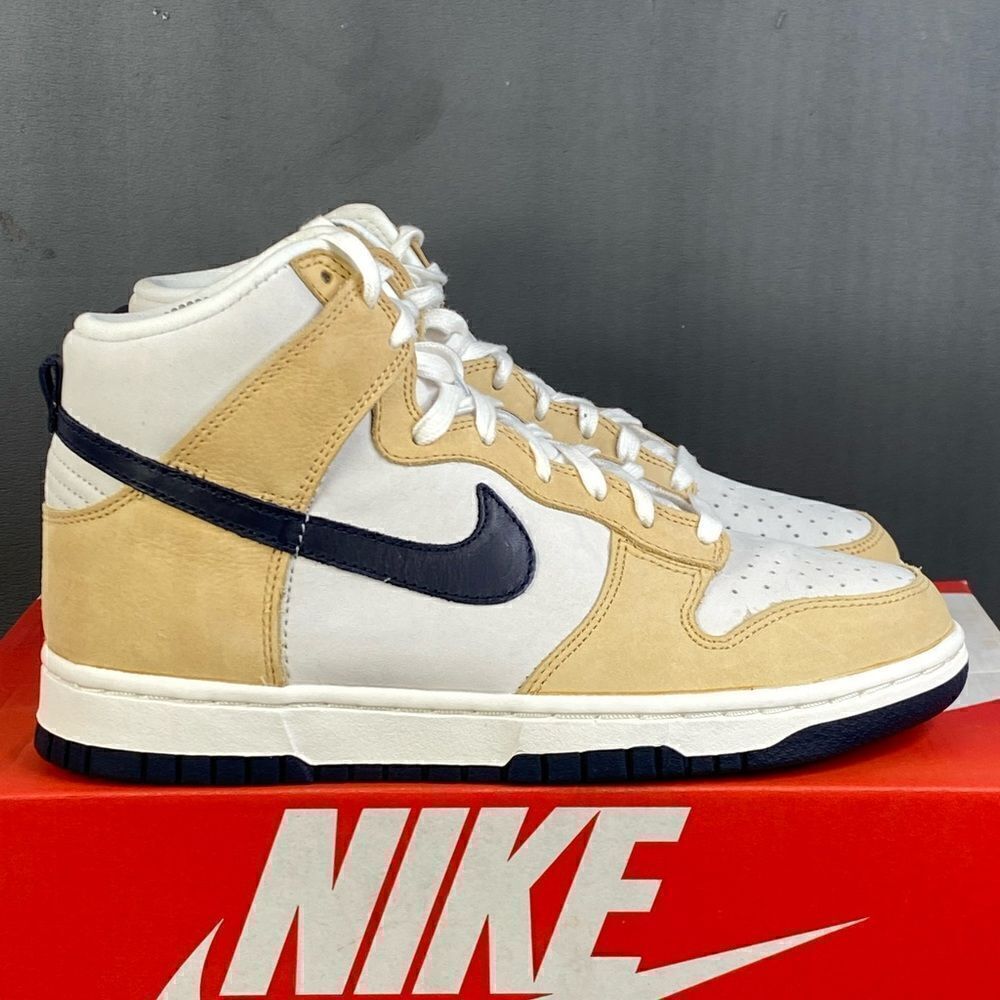 Nike Dunk High Premium 'Sesame Obsidian' womens sneaker shoes size 7.5